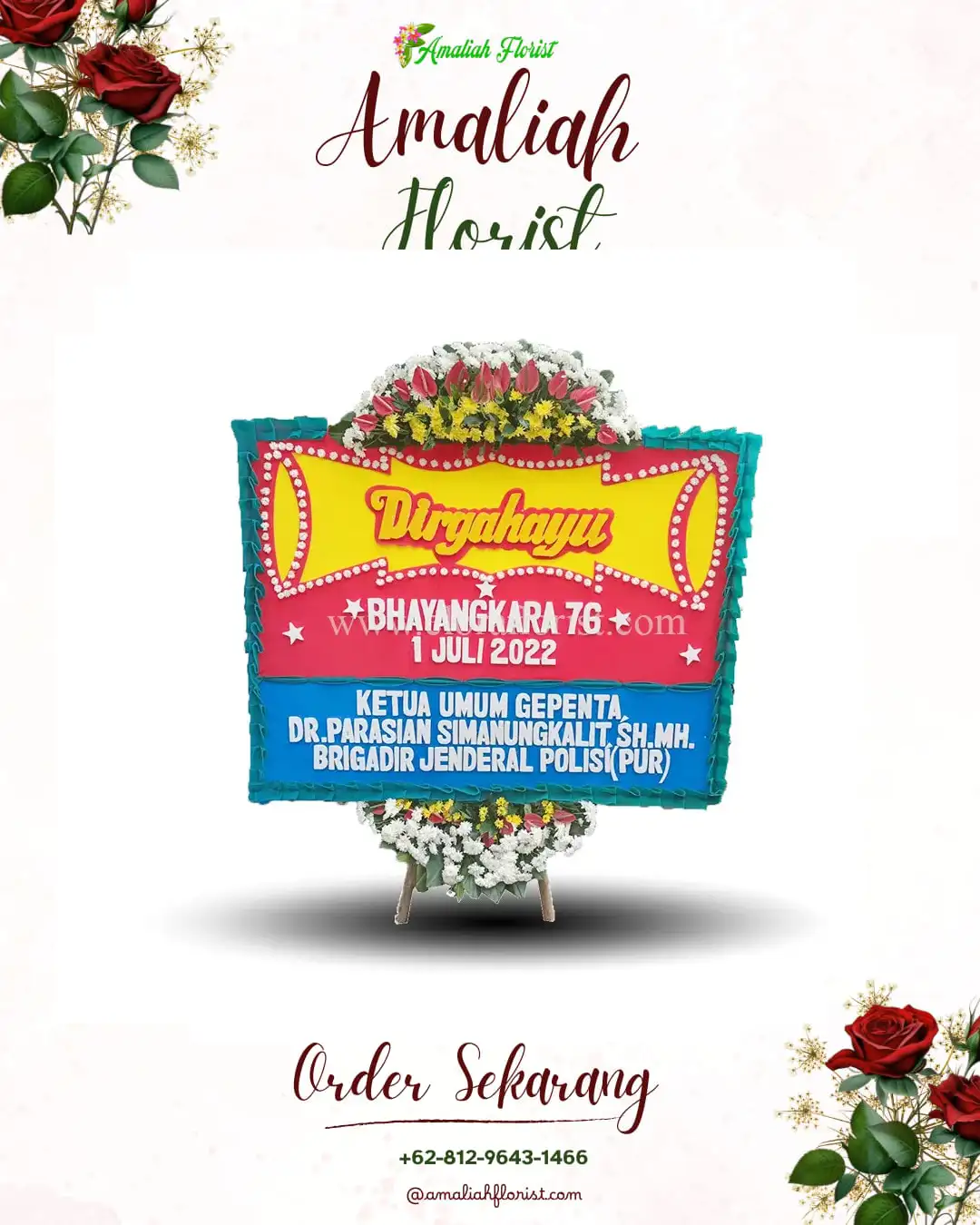 Papan Bunga HUT Ulang Tahun Sungai Raya Kepulauan